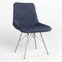 Обеденный стул Новый Стиль NICOLE 4LX ALU (BOX-1) SQR ECO-22 (Синий) (NWS-121612)