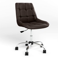 Крісло на роликах Новий Стиль NICOLE GTS (J) CHR61 SQR ECO-31 (Темно-коричневий) (NWS-122012)