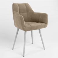 Обідній стілець Новий Стиль DASTER HN ALU (BOX-1) SQR SORO-23 (Світло-бежевий) (NWS-129991)