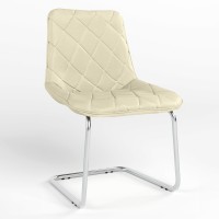 Обеденный стул Новый Стиль NICOLE CF CHROME (BOX-1) SQR ECO-07 (Светло-бежевый) (NWS-130021)