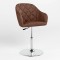 Обідній стілець поворотний Новий Стиль WESTER 1S CHROME ECO-21 (Темно-коричневий) (NWS-122964)