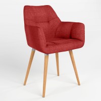 Обідній стілець Новий Стиль DASTER WOOD ALU (BOX-1) LN PL-07 (Кораловий) (NWS-121225)