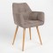 Стул на раме DASTER WOOD ALU (BOX-1) LN PUMA-09 (Бледно-розовый) (NWS-121235)