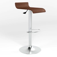 Барний стілець Новий Стиль LATINA CHROME ECO-21 (Темно-коричневий) (NWS-121415)