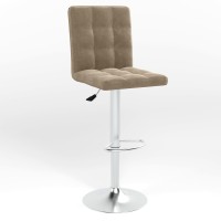 Барный стул поворотный Новый Стиль RALPH HOKER CHROME (BOX) SORO-23 (Светло-бежевый) (NWS-124665)