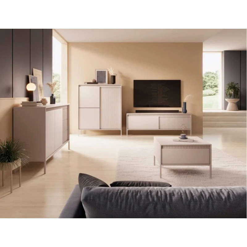 Тумба під телевізор Perfect Home Senso 2D/153 153,5х53,4х39,5 Бежевий (PFH-091109)