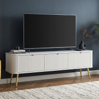 Тумба під телевізор Perfect Home Zova RTV168 168х56х39 Білий (золоті ніжки) (PFH-091273)
