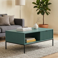 Журнальний стіл Perfect Home Nova з 2 шухлядами та чорними ніжками L104 104х46х68 см Лабрадор (PFH-091503)