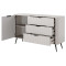 Комод з телескопічними напрямними Perfect Home Lante 1D3S/138 138,2x81,2x38 Бежевий (чорні ніжки) (PFH-091178)