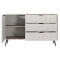 Комод з телескопічними напрямними Perfect Home Lante 1D3S/138 138,2x81,2x38 Бежевий (чорні ніжки) (PFH-091178)