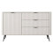 Комод з телескопічними напрямними Perfect Home Lante 1D3S/138 138,2x81,2x38 Бежевий (чорні ніжки) (PFH-091178)
