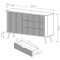 Комод з телескопічними напрямними Perfect Home Lante 1D3S/138 138,2x81,2x38 Бежевий (чорні ніжки) (PFH-091178)