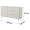 Комод з телескопічними напрямними Perfect Home Lante 1D3S/138 138,2x81,2x38 Бежевий (чорні ніжки) (PFH-091178)