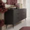 Комод з телескопічними напрямними Perfect Home Lante 6S/163 163,2x81,2x38 Чорний (чорні ніжки) (PFH-091113)