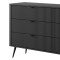 Комод з телескопічними напрямними Perfect Home Lante 6S/163 163,2x81,2x38 Чорний (чорні ніжки) (PFH-091113)