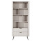 Стелаж Perfect Home Lante 2S 193,8x88,2x38 Бежевий (чорні ніжки) (PFH-091173)