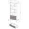 Стелаж Perfect Home Lante 2S 193,8x88,2x38 Бежевий (чорні ніжки) (PFH-091173)