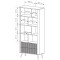 Стелаж Perfect Home Lante 2S 193,8x88,2x38 Бежевий (чорні ніжки) (PFH-091173)