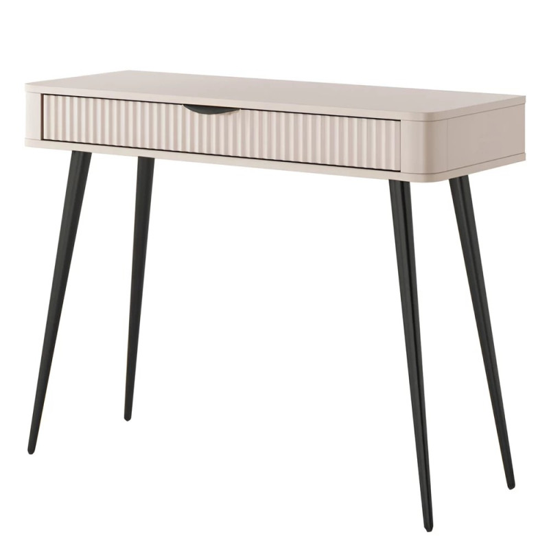 Туалетний столик Perfect Home Lante 1S/100 100,2x78x38 см Бежевий (чорні ніжки) (PFH-091170)