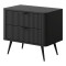Тумба приліжкова з телескопічними напрямними Perfect Home Lante 2S 63,2x55,3x38 Чорний (чорні ніжки) (PFH-091121)