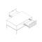 Журнальний стіл Perfect Home Nova з 2 шухлядами та чорними ніжками L104 104х46х68 см Лабрадор (PFH-091503)