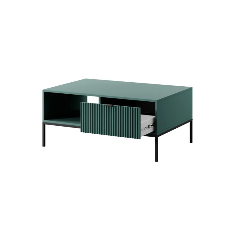 Журнальний стіл Perfect Home Nova з 2 шухлядами та чорними ніжками L104 104х46х68 см Лабрадор (PFH-091503)