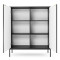 Комод високий Perfect Home Nova K104 2D 104x125x39 Чорний (чорні ніжки) (PFH-091238)