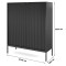 Комод високий Perfect Home Nova K104 2D 104x125x39 Чорний (чорні ніжки) (PFH-091238)