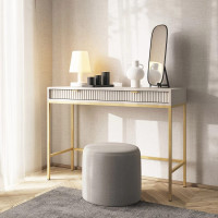 Туалетний столик з телескопічними напрямними Perfect Home Nova T104 104x77x50 см Кашемір (золоті ніжки) (PFH-091271)