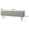 Тумба під телевізор Perfect Home Oro RTV135 MDF 2D 135х53х32 Сірий (золоті ніжки) (PFH-091330)