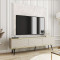 Тумба під телевізор Perfect Home Oro RTV175 MDF 3D 175х53х32 Бежевий (чорні ніжки) (PFH-091348)