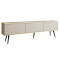 Тумба під телевізор Perfect Home Oro RTV175 MDF 3D 175х53х32 Бежевий (чорні ніжки) (PFH-091348)