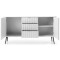 Комод з телескопічними напрямними Perfect Home Zova KSZ168 2D3S 168x87x39 Білий (чорні ніжки) (PFH-091279)