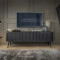 Тумба під телевізор Perfect Home Zova RTV168 168х56х39 Чорний (чорні ніжки) (PFH-091368)