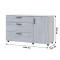 Комод Doros Торн Кашемір 3Ш/1Д 135х51.6х80 (DRS-012105)