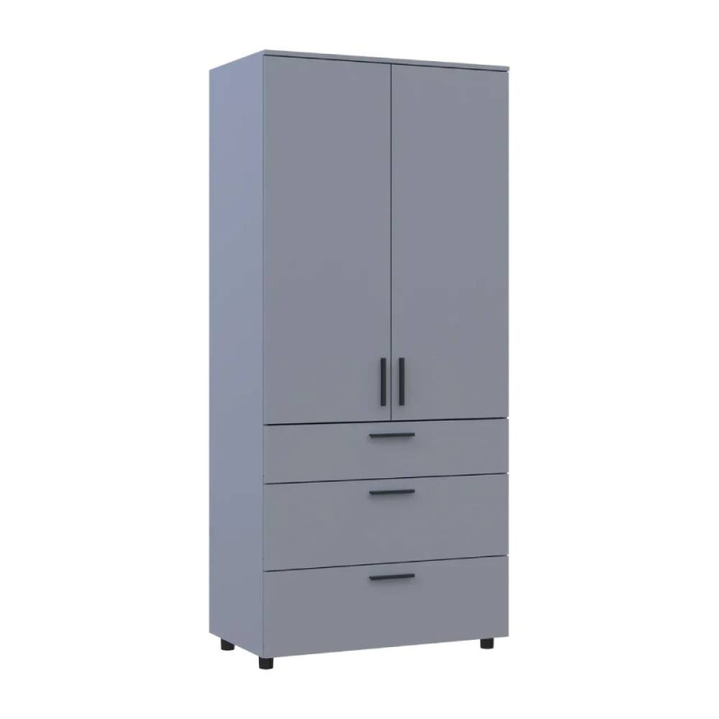 Шафа для одягу Doros Торн Сірий 2 ДСП/3Ш (штанга) 90х51.6х200 (DRS-012025)