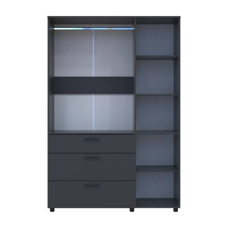 Шафа для одягу Doros Торн Антрацит 3 ДСП/3Ш (штанга) 135х51.6х200 (DRS-012085)