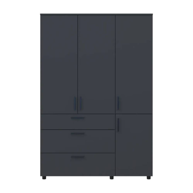 Шафа для одягу Doros Торн Антрацит 3 ДСП/3Ш (штанга) 135х51.6х200 (DRS-012085)