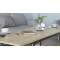 Стіл трансформер журнальний Dandi Small Ferrum-decor 45x120 160)x60 Чорний метал ДСП Дуб Сонома 16 мм (FRD-106788)