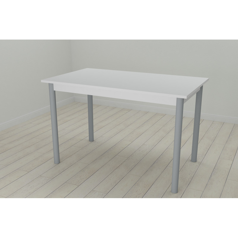 Стол кухонный Ferrum-decor Бенита 75x120x70 Серый ДСП Белое 16мм (FRD-106278)