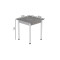 Стол кухонный Ferrum-decor Агата 75x80x80 Белый ДСП Бетон 16мм (FRD-105558)