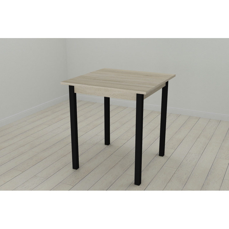 Стол кухонный Ferrum-decor Диего 75x90x90 Черный ДСП Сонома 16мм (FRD-106318)