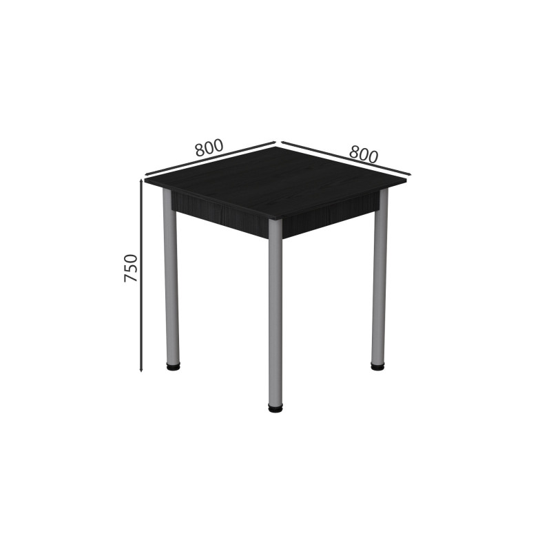 Стол кухонный Ferrum-decor Агата 75x80x80 Серый ДСП Сосна Кембра 16мм (FRD-105678)