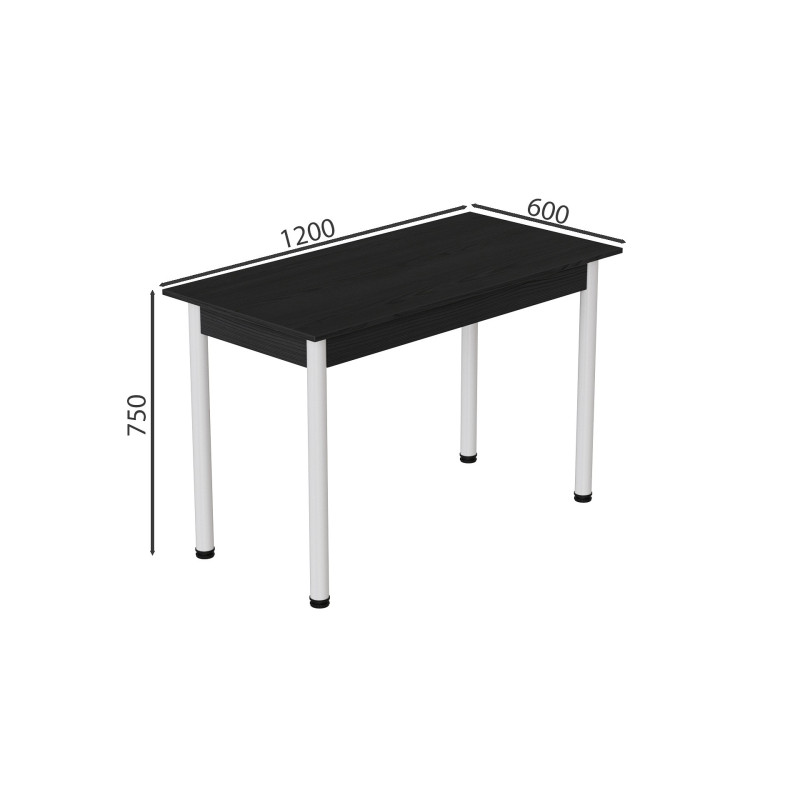 Стол кухонный Ferrum-decor Бенита 75x120x60 Белый ДСП Сосна Кембра 16мм (FRD-105688)