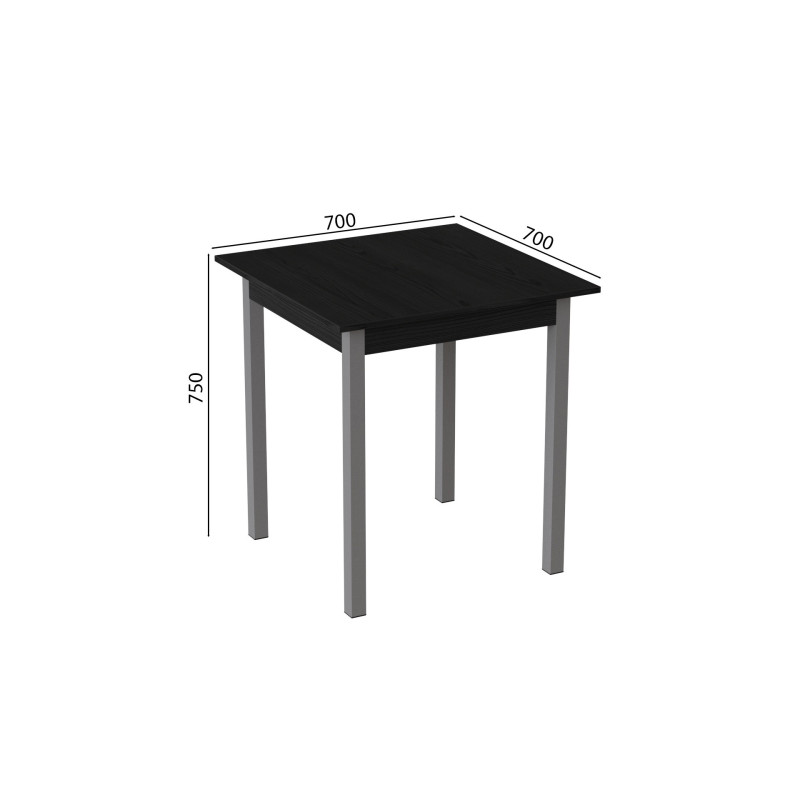Стол кухонный Ferrum-decor Диего 75x70x70 Серый ДСП Сосна Кембра 16мм (FRD-105708)