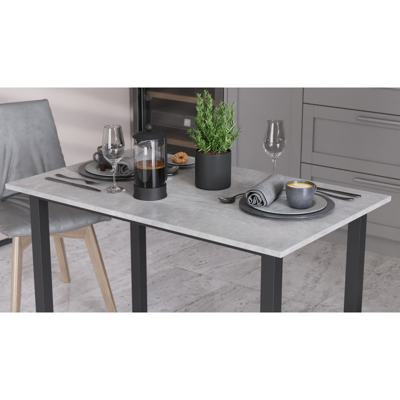 Стіл універсальний Knap Ferrum-decor 750x1400x700 Чорний метал ДСП Білий 16 мм (FRD-106378)