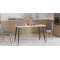 Стол кухонный Марсель 50 Ferrum-decor 75x120x70 Черный металл ДСП Дуб Сан-Марино 32 мм (FRD-106708)