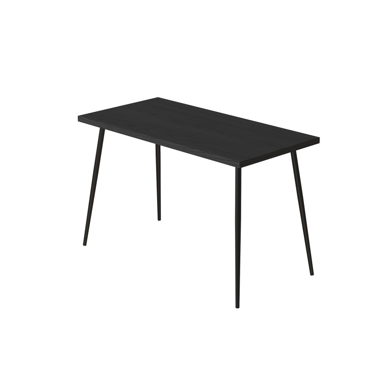 Стол кухонный Марсель 30 Ferrum-decor 75x120x70 Черный металл ДСП Сосна Кембра 32 мм (FRD-106688)