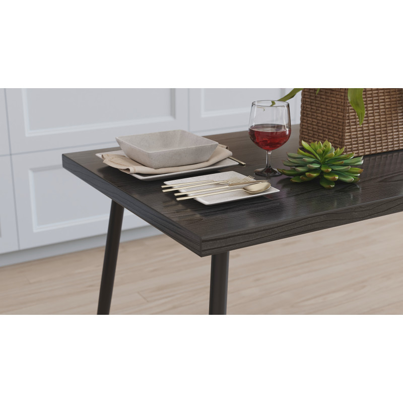 Стол кухонный Марсель 30 Ferrum-decor 75x120x70 Черный металл ДСП Сосна Кембра 32 мм (FRD-106688)