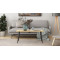 Стіл журнальний Монтана Ferrum-decor 45x100x50 Чорний метал ДСП Дуб Артизан 16 мм (FRD-106718)
